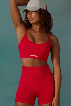 Oh Polly Matching Sets | Shorts^Super Sculpt Seamless Mini Shorts in Tango Red TangoRed