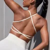 Oh Polly Matching Sets | Tops^Super Sculpt Seamless Open Back Sports Bra in Eggshell