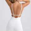 Oh Polly Unitards | Matching Sets^Super Sculpt Seamless Open-Back Unitard in Eggshell