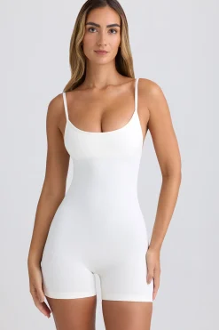 Oh Polly Unitards | Matching Sets^Super Sculpt Seamless Open-Back Unitard in Eggshell