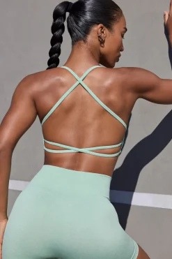 Oh Polly Sports Bras | Matching Sets^Super Sculpt Seamless Open Back Sports Bra in Pistachio