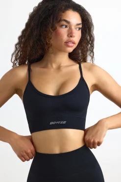 Oh Polly Matching Sets | Sports Bras^Super Sculpt Seamless Scoop-Neck Sports Bra in Black