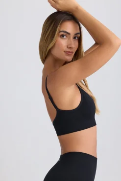 Oh Polly Matching Sets | Sports Bras^Super Sculpt Seamless Scoop-Back Sports Bra in Black