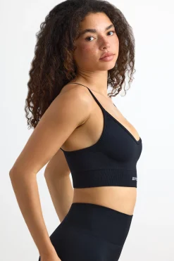 Oh Polly Matching Sets | Sports Bras^Super Sculpt Seamless Scoop-Neck Sports Bra in Black