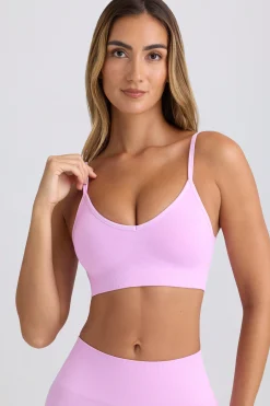 Oh Polly Matching Sets | Sports Bras^Super Sculpt Seamless Scoop-Back Sports Bra in Violet Pink VioletPink