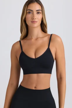 Oh Polly Matching Sets | Sports Bras^Super Sculpt Seamless Scoop-Back Sports Bra in Black