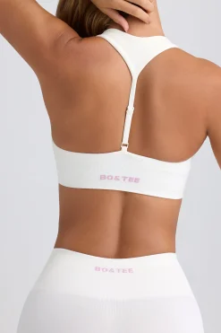 Oh Polly Matching Sets | Sports Bras^Super Sculpt Seamless T-Back Sports Bra in Eggshell