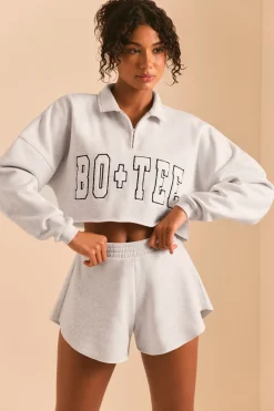 Oh Polly Matching Sets | Shorts^Sweat Shorts in Heather Grey HeatherGrey