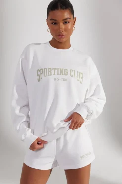Oh Polly Women'S Clothing Sale - $65 And Under | Women'S Clothing Sale - $40 And Under^Sweat Shorts in White