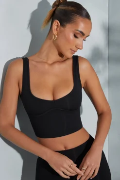 Oh Polly Tops | Elevated Essentials^Sweetheart Neckline Crop Top in Black