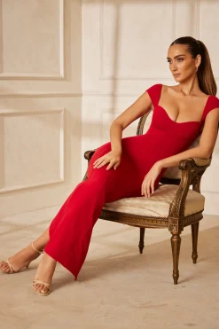 Oh Polly Tencel™ Modal Dresses^Sweetheart Neckline Maxi Dress in Red