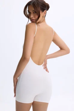 Oh Polly Women'S Clothing Sale - $65 And Under | Women'S Clothing Sale - $40 And Under^Sweetheart-Neck Low-Back Unitard in White