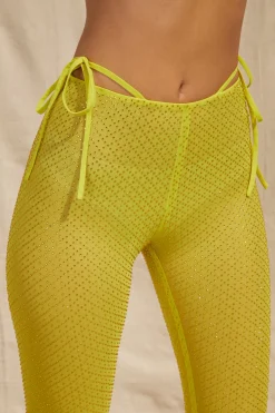 Oh Polly Women'S Clothing Sale - $65 And Under | Women'S Clothing Sale - $40 And Under^Tall Embellished Mesh Trousers in Lime