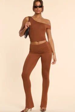 Oh Polly Women'S Clothing Sale - $65 And Under | Women'S Clothing Sale - $40 And Under^Tall Mid Rise Modal Cashmere Blend Trousers in Chestnut Brown ChestnutBrown