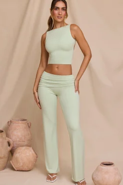 Oh Polly Women'S Clothing Sale - $65 And Under | Women'S Clothing Sale - $40 And Under^Tall Mid-Rise Straight Leg Trousers in Light Sage LightSage
