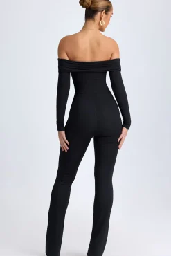 Oh Polly Jumpsuits & Unitards^Tall Modal Off-Shoulder Ruched Jumpsuit in Black