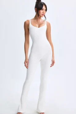 Oh Polly Women'S Clothing Sale - $65 And Under | Women'S Clothing Sale - $40 And Under^Tall Plunge Open-Back Flared Jumpsuit in White