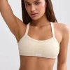 Oh Polly Matching Sets^Terry Towelling Scoop-Neck Bralette in Cream