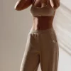 Oh Polly Matching Sets^Terry Towelling Scoop-Neck Bralette in Mocha Brown MochaBrown