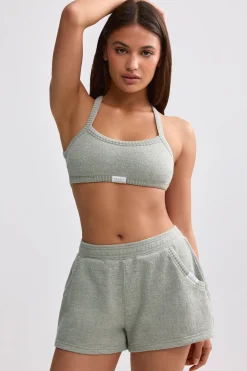 Oh Polly Matching Sets | Shorts^Terry Towelling Shorts in Sage Grey SageGrey