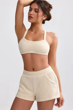 Oh Polly Matching Sets | Shorts^Terry Towelling Shorts in Cream