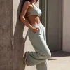 Oh Polly Tracksuits | Matching Sets^Terry Towelling Wide-Leg Joggers in Sage Grey SageGrey