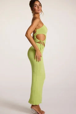 Oh Polly Women'S Clothing Sale - $40 And Under | Women'S Clothing Sale - $65 And Under^Textured Jersey Low-Rise Maxi Skirt in Lime