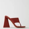 Oh Polly Women'S Clothing Sale - $40 And Under | Women'S Clothing Sale - $65 And Under^Toe Post Leatherette Mule Heels in Terracotta