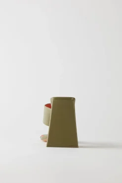 Oh Polly Women'S Clothing Sale - $65 And Under | Women'S Clothing Sale - $40 And Under^Toe Post Leatherette Mule Heels in Olive
