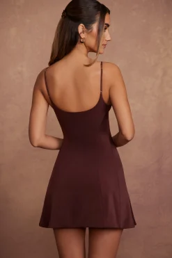Oh Polly Graduation Dresses | Satin Dresses^Triangle Cup A-Line Mini Dress in Brown