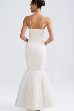 Oh Polly Bride To Be | Tulle Dresses^Tulle Hem Fishtail Gown in Ivory