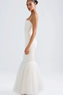 Oh Polly Bride To Be | Tulle Dresses^Tulle Hem Fishtail Gown in Ivory