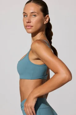 Oh Polly Women'S Clothing Sale - $65 And Under | Women'S Clothing Sale - $40 And Under^Twist Back Scoop Neck Sports Bra in Slate Blue SlateBlue