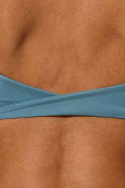Oh Polly Women'S Clothing Sale - $65 And Under | Women'S Clothing Sale - $40 And Under^Twist Back Scoop Neck Sports Bra in Slate Blue SlateBlue