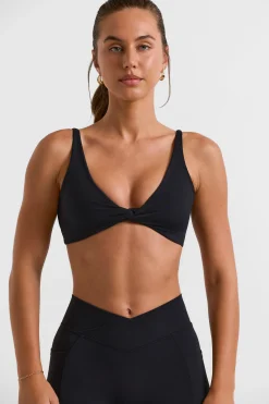 Oh Polly Matching Sets | Sports Bras^Twist Bust Sports Bra in Black
