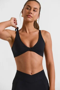 Oh Polly Matching Sets | Sports Bras^Twist Bust Sports Bra in Black