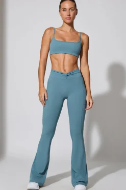 Oh Polly Women'S Clothing Sale - $65 And Under | Women'S Clothing Sale - $40 And Under^Twist Waist Flare Leggings in Slate Blue SlateBlue