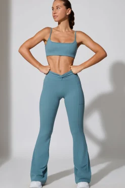 Oh Polly Women'S Clothing Sale - $65 And Under | Women'S Clothing Sale - $40 And Under^Twist Waist Flare Leggings in Slate Blue SlateBlue