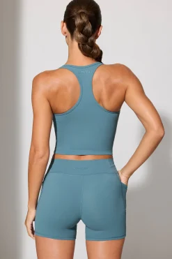 Oh Polly Women'S Clothing Sale - $65 And Under | Women'S Clothing Sale - $40 And Under^Twist Waist Mini Shorts with Pockets in Slate Blue SlateBlue