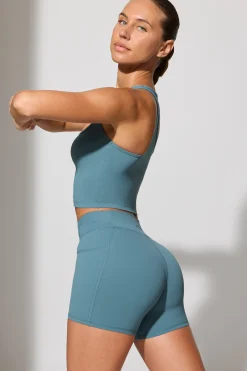 Oh Polly Women'S Clothing Sale - $65 And Under | Women'S Clothing Sale - $40 And Under^Twist Waist Mini Shorts with Pockets in Slate Blue SlateBlue