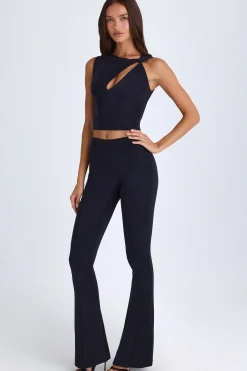 Oh Polly Co-Ords | Tops^Twisted Cut-Out Tank Top in Black