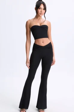 Oh Polly Women'S Clothing Sale - $65 And Under | Women'S Clothing Sale - $40 And Under^Twist-Front Flared Trousers in Black