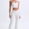 Oh Polly Bottoms | Co-Ords^Twist-Front Flared Trousers in White