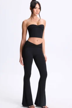Oh Polly Women'S Clothing Sale - $65 And Under | Women'S Clothing Sale - $40 And Under^Twist-Front Flared Trousers in Black