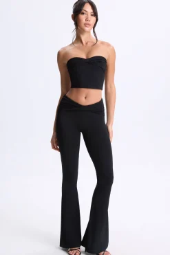 Oh Polly Women'S Clothing Sale - $65 And Under | Women'S Clothing Sale - $40 And Under^Twist-Front Flared Trousers in Black