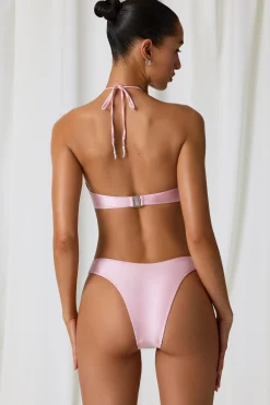 Oh Polly Bikini Sets | Bikini Tops^Underwired Halterneck Bikini Top in Soft Pink SoftPink