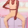 Oh Polly Women'S Clothing Sale - $65 And Under | Women'S Clothing Sale - $40 And Under^We Chillin' High Waisted Leggings in Peach