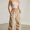 Oh Polly Women'S Clothing Sale - $65 And Under | Women'S Clothing Sale - $40 And Under^Wide Leg Cargo Trousers in Beige