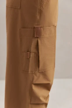 Oh Polly Bottoms | Co-Ords^Wide Leg Cargo Trousers in Tan