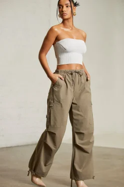 Oh Polly Women'S Clothing Sale - $65 And Under | Women'S Clothing Sale - $40 And Under^Wide Leg Cargo Trousers in Green